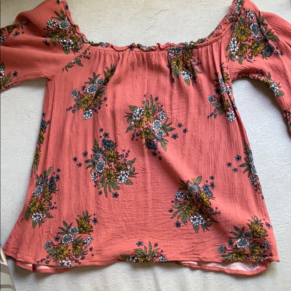 floral off the shoulder